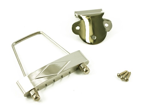 Archtop tailpiece nickel - tailpiece,